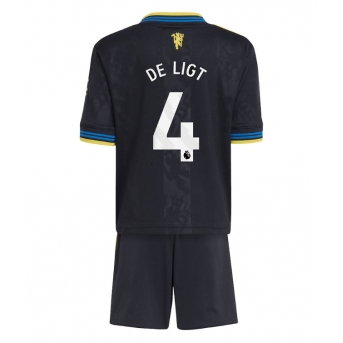 Billige Fotballdrakt Manchester United Matthijs de Ligt #4 Replika Tredjedraktsett Barn 2025-26 Kortermet (med bukser)